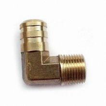 Forged Brass Elbow, 5/8-inch Barb x 3/8-inch MIP