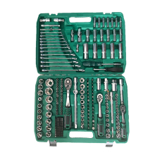 216pcs Tool Set: 151pcs Tools including Ratchet Torque Wrench and Socket Spanners in Silver Case