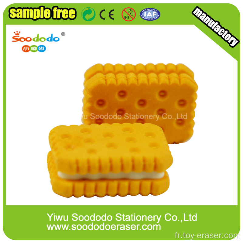 Biscuit Shape Eraser Funny School Papeterie