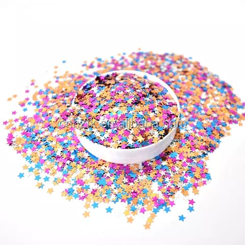 Nail bulk Glitter colorful stars Glitter for craft decoration mixed chunky Glitter for body