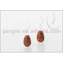 shamballa crystal ball earrings