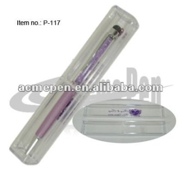Transparency plastic pen box for good promotional purpose