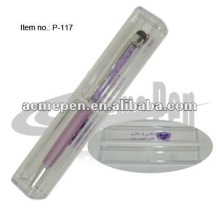 Transparency plastic pen box for good promotional purpose