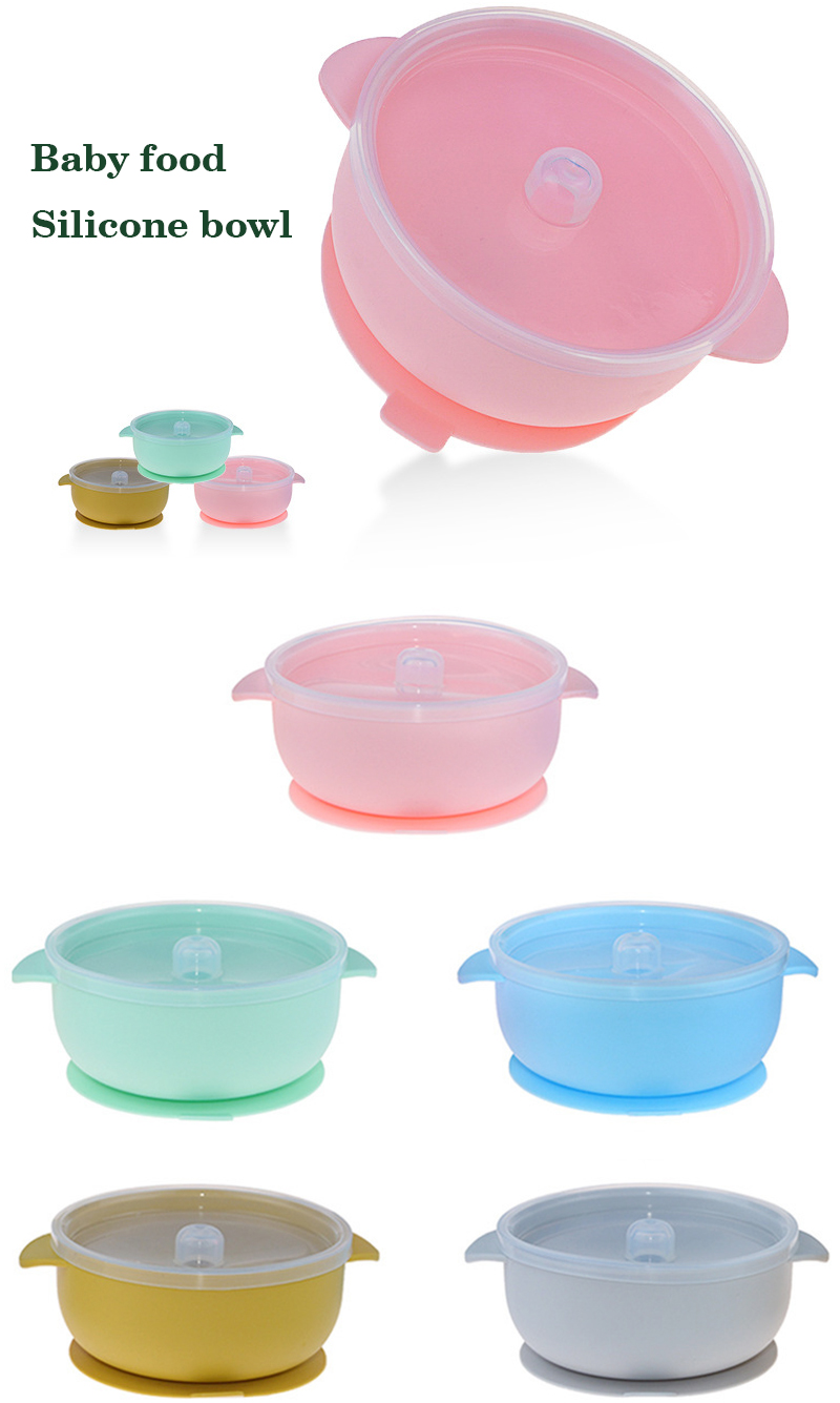 Factory Suction Bowls for Baby Toddler Self-Feeding, 100% Leak-Proof Silicone Bowl, Dishwasher Microwave Safe