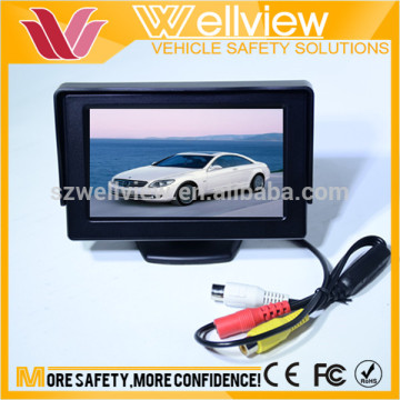 12 Volt DC RCA input rear view 4.3inch car monitor