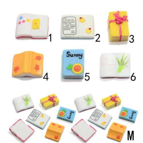 Latest Resin Designs 3D Simulation Books Cabochon Lovely Miniature Figure Craft 26mm