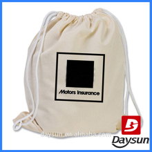 Personalized drawstring bag cotton soft drawstring bag