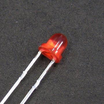 3mm Round Standard T-1 Type Red LED with 700nm Wavelength, 60° Viewing Angle