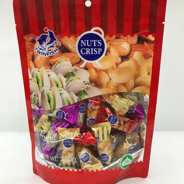 Nuts crisp, candy with peanut, almond, cashew, pistache