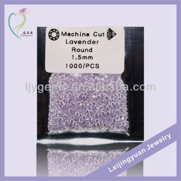 Round Lavender 1.5mm Cubic Zirconia