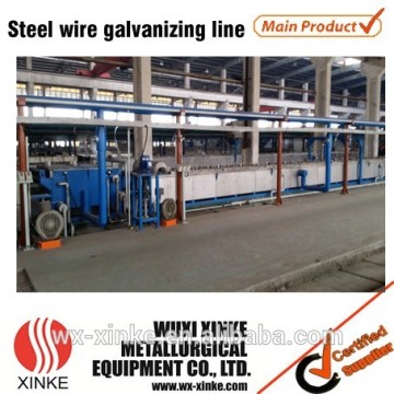 Continuous steel wire pickling line