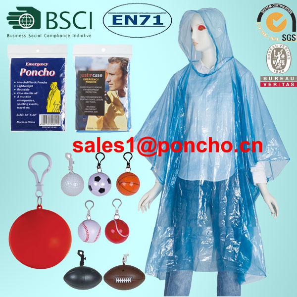 Plastic PE Rain Poncho