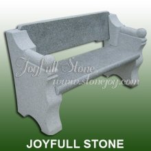 Outdoor Granite Bench, stone bench with backrest