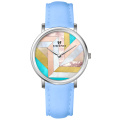 Colorful Mosaic Pearl Shell Dial Quartz Lady Watch