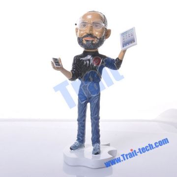 Steve Jobs Model Figure Toy with iPad In Hand for Collection