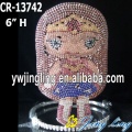 Moda personalizada Rhinestone rubia chica corona