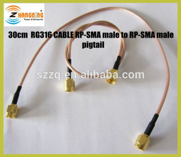 RG316 RP-SMA male to male connector pigtail cable