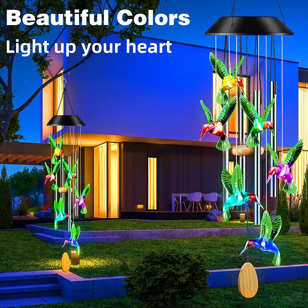 Hummingbird Solar Wind chimes สำหรับภายนอก