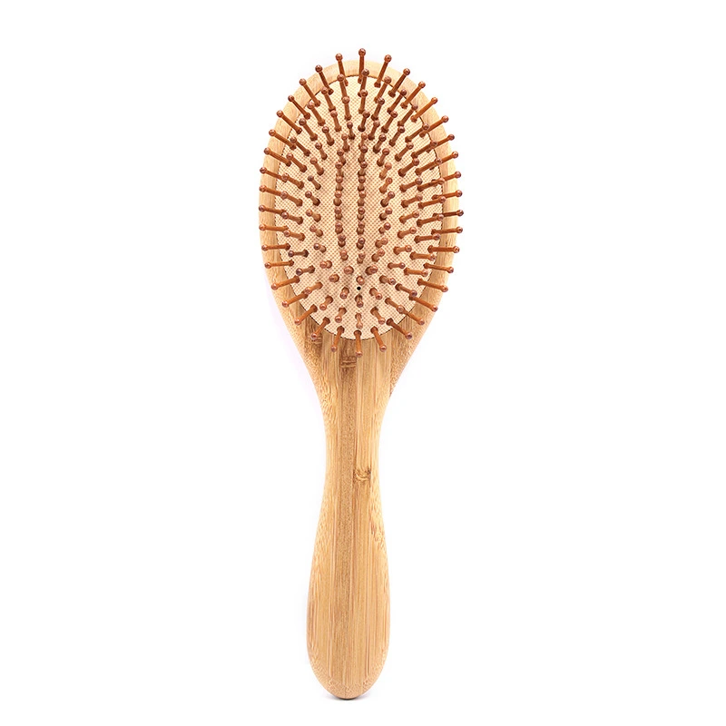 Private Biodegradable Bamboo Paddle Hair Brush for Fast Drying Hair and Massage Salon