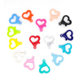 Colorful Heart Shape Plastic Lobster Claw Clasp Hook