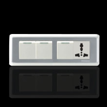 three gang switch with multi socket