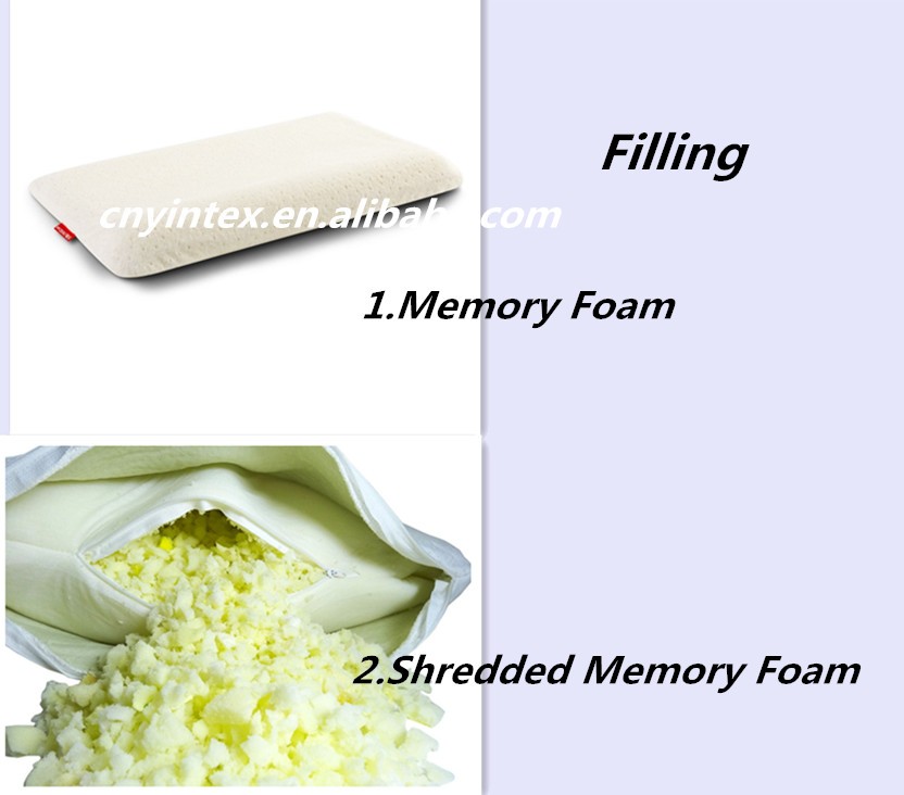 2018 Hot Selling Hypoallergenic Bamboo Shredded Memory Foam Pillow With Comfortable Sleep