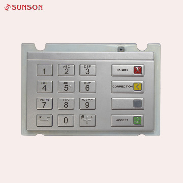 Rugged Stainless Steel ATM EPP Keyboard Encrypting Pinpad