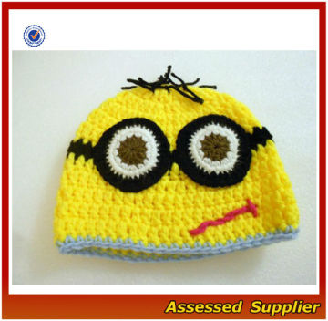 MNH006/ minion baby hat/ minion crocheted hat/ crochet minion hat minion beanie hat