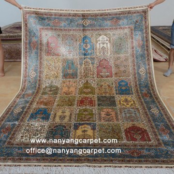 6'x9' Hand Knotted Four Season Persian Qum Rug