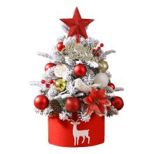 Flocking Christmas Tree Decorations: 45/60cm Mini Christmas Tree Gift Sets for Desktop