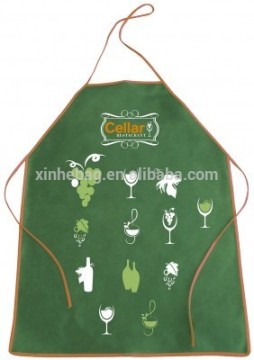 Polypropylene Non Woven Promotional Apron with long waist ties