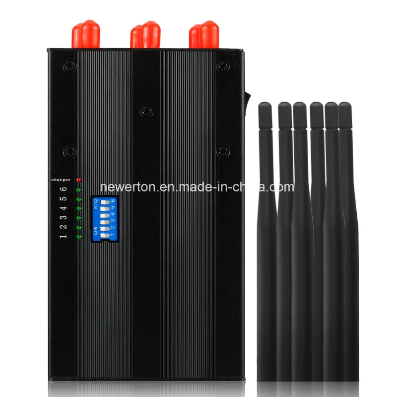 6 Antenna Portable WiFi 3G 4G Mobile Phone Signal Jammer