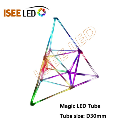 Tubo do diodo emissor de luz RGB de 3D DMX para a iluminação do clube