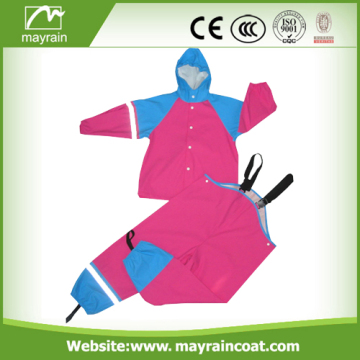Colorful PU Kids Rainsuit