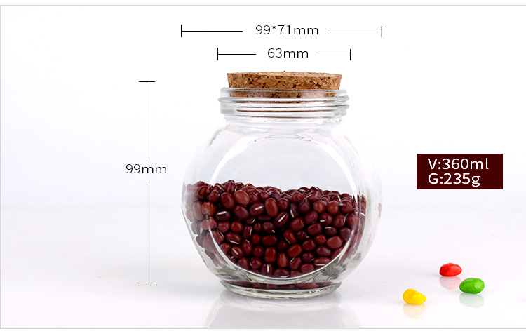 Wholesale custom round food grade storage glass jar with bamboo lid