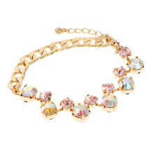 Unique charm gold couple bracelets with zircons