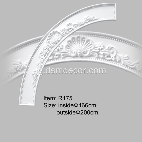 17cm obosara ụfụfụ Curved Molding