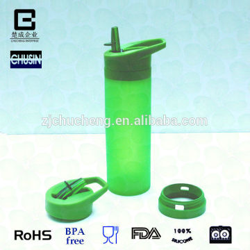 Silicone rubber bottle travel bottle rubber water bottle