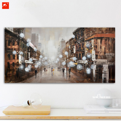 Hustle and Bustle European Street Canvas Print