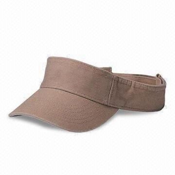 Sports Visor in Red Color, Customized Colors are Welcome, Made of 100% Wool Material