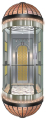 Üç adet güvenli Perspex akrilik cam asansör dekorasyon