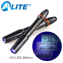 Pocket Flashlight 365nm 3W LED Ultraviolet Lamp UV Black Light Pen Torch