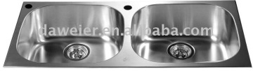 24268 stainless steel twin bowls kitchen sink