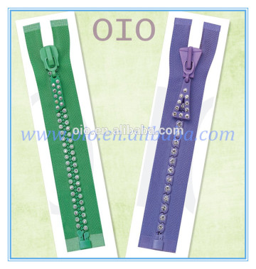 2015 ykk beutiful invisible zippers &nylon separating zipper