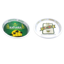 Customized Colorful Round Metal Tinplate Serving Tray for Beer