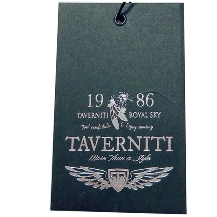 Wholesale Custom Card Paper Clothing Hangtags with Rope