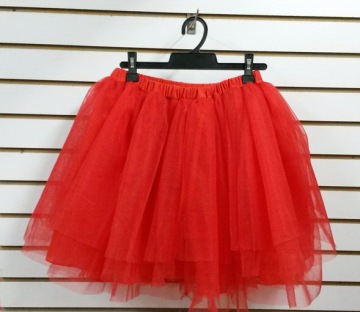 Plain Red Short Skirt