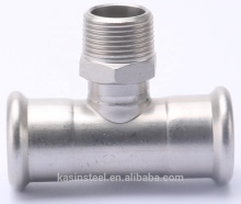 Viega style DVGW M-profile copper equal tee