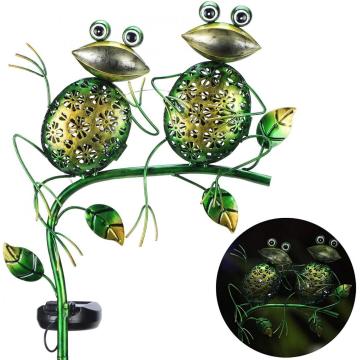 Metal Sitting Frogs Garden Decor