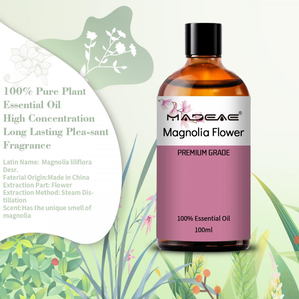 Magnolien Blütenöl 100% reine oganische Pflanze natroale Blume für Diffusor -Massage Hautpflege Schlaf